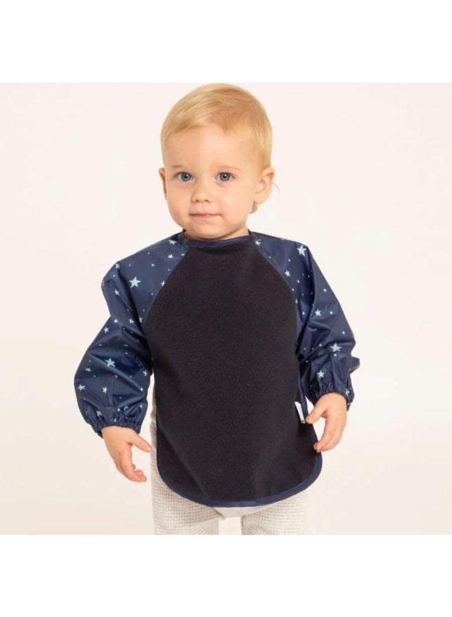 All4Ella Long Sleeve Bib - Star Blue - Image 2